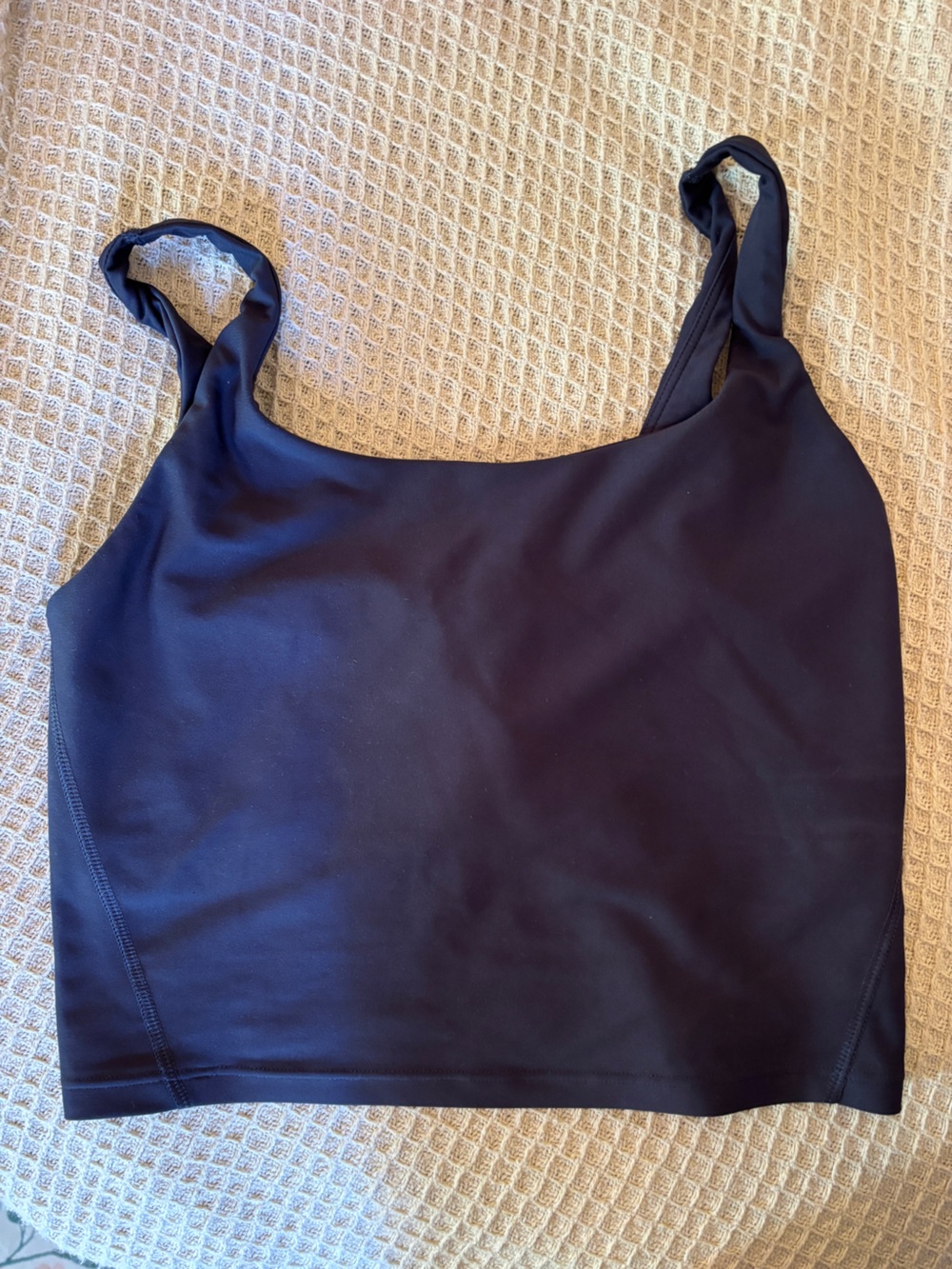 Old Navy Navy Blue Scoop Neck Spandex Top - Built in Bra
